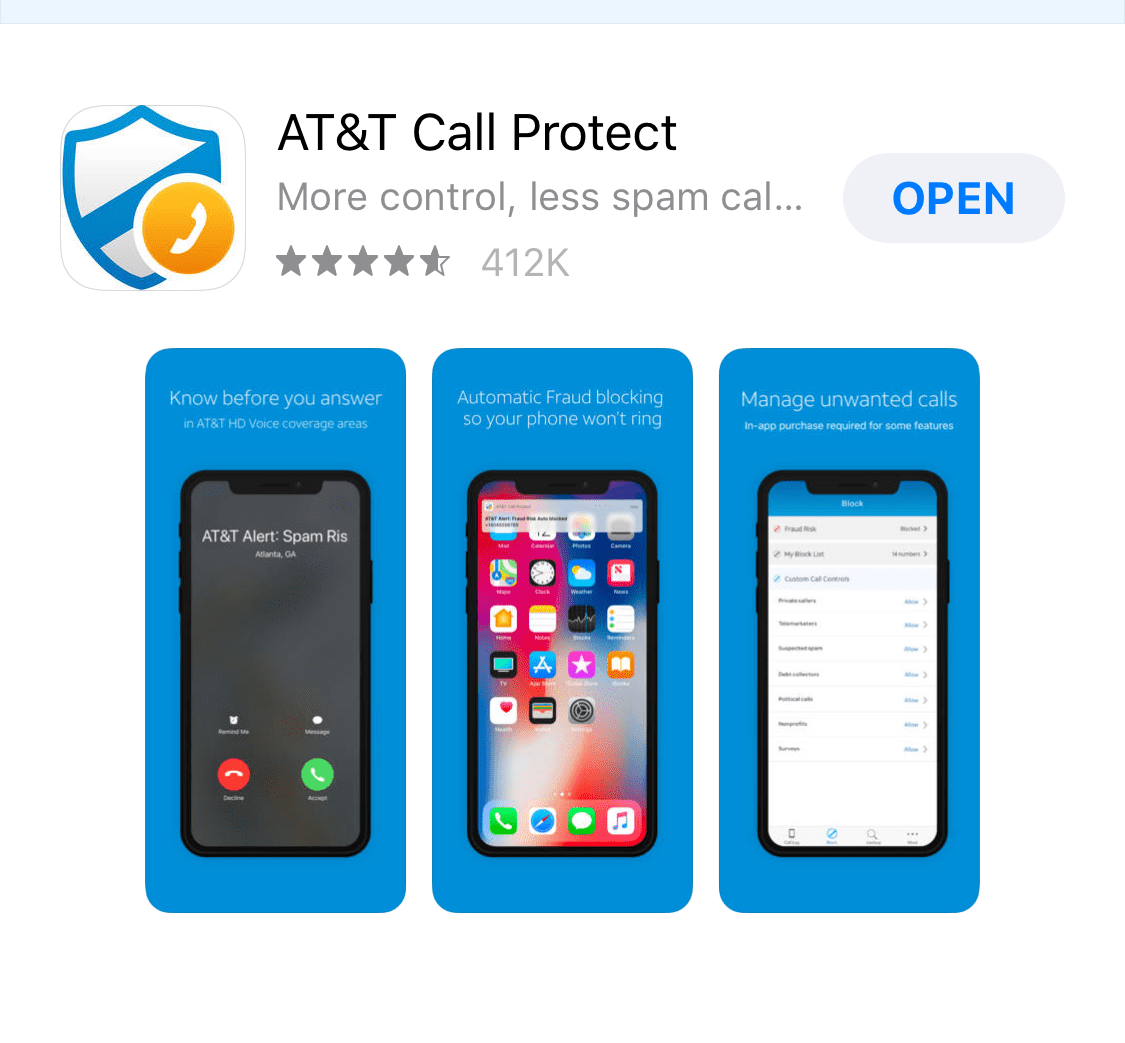 spam blocker app att